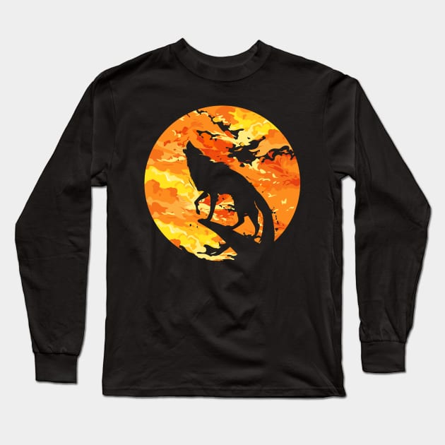 loner wolf Long Sleeve T-Shirt by keenkei